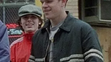 Matt Damon Good Will Hunting Black Leather Jacket of Will Hunting (Matt Damon) in Good Will Hunting