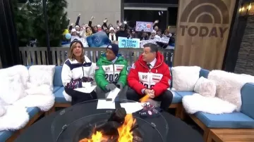 Chaqueta Hawthorne del equipo estadounidense de Polo Ralph Lauren, usada por Craig Melvin, como se vio en Today el 16 de febrero de 2026.