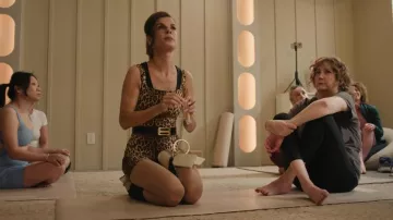VJHX Leopard Cheetah Print One Piece Shorts Jumpsuits worn by Kris (Meredith MacNeill) as seen in Small Achievable Goals (S02E05)