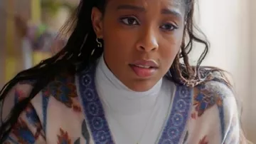 Shrinking S03 Jessica Williams Printed Cardigan worn by Gaby (Jessica Williams) as seen in Shrinking