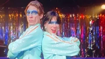 Sequin Green Tracksuit worn by Taylor Swift in Taylor Swift's OPALITE Music Video: EASTER EGGS Revealed