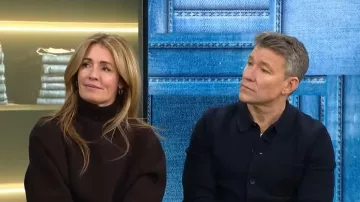 Pull&Bear Soft Knit High Neck Jumper worn by Cat Deeley as seen in This Morning on February 2026