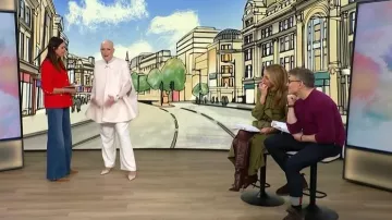 Paris Texas Stiletto Boots worn by Cat Deeley as seen in This Morning on February 2026