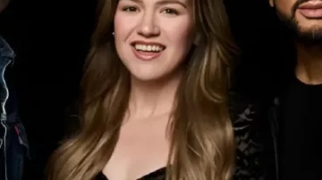 Combinaison en dentelle portée par Kelly Clarkson dans l'émission The Voice (saison 29).