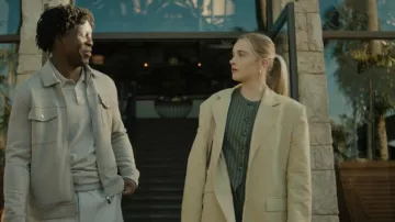 & Other Stories Fitted Linen Blazer worn by Sweetpea Golightly (Miriam Petche) as seen in Industry (S04E05)