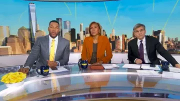 Victoria Beckham Corduroy Single-Breasted Blazer worn by Robin Roberts as seen in Good Morning America on February 17, 2026