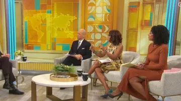 Vestido Hummingbird de Alexander McQueen usado por Gayle King, como se vio en CBS Mornings el 5 de febrero de 2026