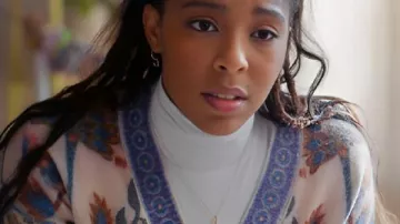 Shrinking S03 Jessica Williams Floral Cardigan worn by Gaby (Jessica Williams) as seen in Shrinking