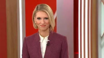 Veste Veronica Beard Farley Dickey portée par Anna Schecter dans l'émission CBS Mornings du 15 février 2026