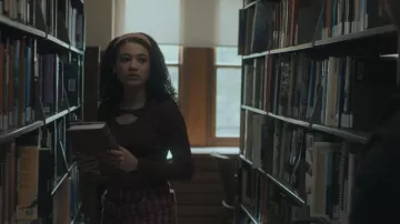 Jonathan Simkhai Seraphina Woven Stretch Knit Top worn by Diana (Alicia Crowder) as seen in Tell Me Lies (S03E05)