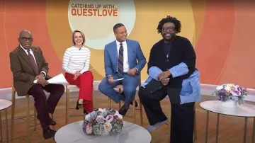 Pantalon Talbots Wide Leg Ponte porté par Dylan Dreyer, vu dans l'émission Today le 17 février 2026.