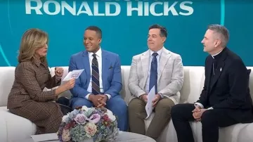 Jupe longue à carreaux Veronica Beard Maxine portée par Hoda Kotb, vue dans l'émission Today le 17 février 2026.