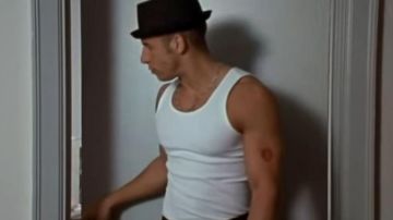 The white tank top of Mike (Vin Diesel) in Multi-Facial