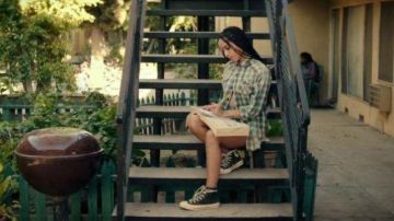 Shoes Converse black high tops of Nakia (Zoë Kravitz) in Dope