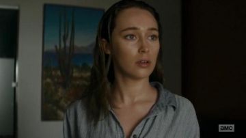The shirt Madewell Courier of Alicia Clark (Alycia Debnam-Carey) in Fear The Walking Dead S02E09