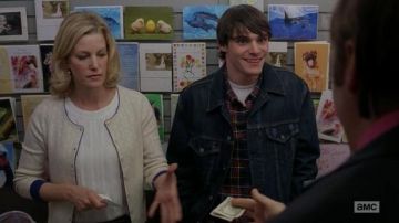 The jean jacket of Walter White Junior (RJ Mitte) in the series Breaking Bad S05E13
