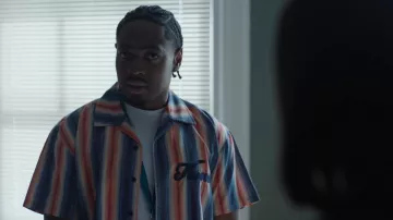Honor The Gift Auto Shop Camp Shirt worn by Rudy Kember (Gamba Cole) as seen in Betrayal (S01E04)