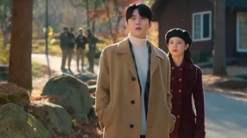 Burberry Wool Coat worn by Joo Ho-jin (Kim Seon-ho) as seen in Can This Love Be Translated? (S01E06)