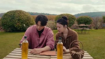 Chanel 24A Workshop Brown Camellia button knit Cardigan worn by Cha Mu-hee (Go Youn-jung) as seen in Can This Love Be Translated? (S01E10)