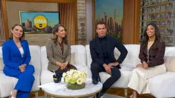 Pantalones de tiro alto y corte recto de Alice + Olivia Deanna, usados por Elizabeth Schulze, como se vio en Good Morning America el 18 de febrero de 2026.