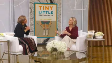 Falda de mezcla de lana Tribeca de Diane von Furstenberg usada por Robin Roberts en Good Morning America el 18 de febrero de 2026.