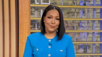 L'Agence Toulouse Cropped Cardigan worn by Stephanie Ramos as seen in Good Morning America on February 18, 2026