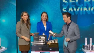 Maje Rubelle Corduroy Dress worn by Ginger Zee as seen in Good Morning America on  February 18, 2026