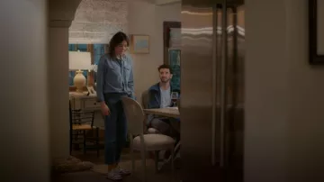 Calcetines de Mother Baby Steps mf usados por Liz (Christa Miller) como se ven en Shrinking (T03E04)