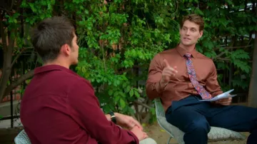 Classic Paisley Blue Red gold Jacquard Silk worn by Shayne Davis as seen in Vanderpump Rules (S12E10)