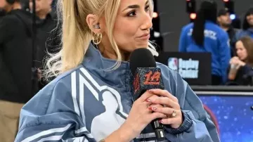 Chaqueta con cremallera completa del Juego de las Estrellas 2026 de Hannah Cormier en ¿Nadie reconoció a James Bond? *Bebe té* #Shorts