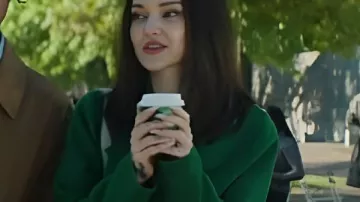 56 Days S01 Ciara Wyse Green Wool Coat worn by Ciara Wyse (Dove Cameron) as seen in 56 Days (S01)