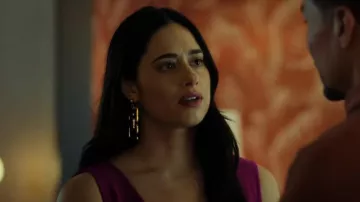 Boucles d'oreilles Aldo Goldenhour portées par Rebecca (Jeanine Mason) comme on le voit dans Cross (S02E04)