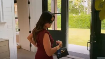 Elisabetta Franchi Pleated Gown worn by Kyle Richards as seen in The Real Housewives of Beverly Hills (S15E10)