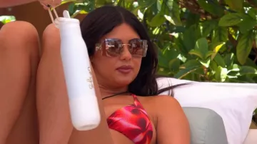 Miu Miu Rectangle Frame Sunglasses worn by Belle Hassan as seen in Love Island: All Stars (S03E29)