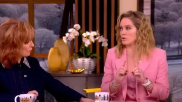 Blazer en toile Veronica Beard Battista Dickey porté par Sara Haines dans l'émission The View le 20 février 2026