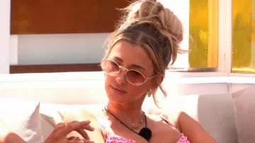 Miu Miu MU 52YS Oval Sunglasses worn by Jessy Potts as seen in Love Island: All Stars (S03E33)