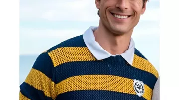 Sweat-shirt rayé Glen Powell (How to Make a Killing 2026)