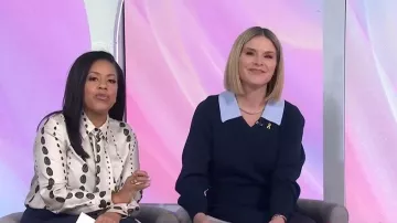 Suzannah London Ladybird Silk Twill Shirt worn by Sheinelle Jones as seen in Today with Jenna & Sheinelle  on February 23, 2026