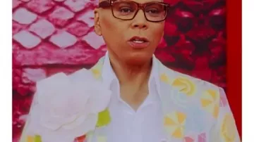 RuPauls Drag Race S18 RuPaul Charles Pastel Print Blazer worn by Self - Host (RuPaul) as seen in RuPaul's Drag Race (S18)