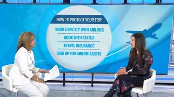 Robe longue froncée à imprimé floral Ganni portée par Megan Spurrell dans l'émission Today le 24 février 2026.