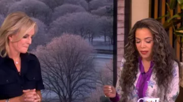 Gucci Printed Silk Shirt worn by Sunny Hostin as seen in The View on  February 23, 2026