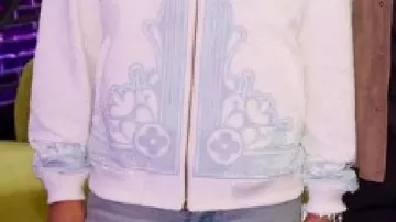 White & Blue Print Zip worn by John Legend in John Legend's Surprise Leaves the Crowd AWE-STRUCK | The Voice