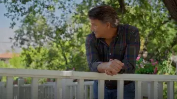Polo Ralph Lauren Madras Plaid Performance Button-Down Shirt worn by Derek (Ted McGinley) as seen in Shrinking(S03E05)