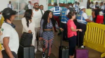 Leggings Gucci en maille jacquard portés par Quad Webb dans l'épisode « Married to Medicine » (S12E11)
