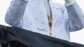 White Jacket worn by Snoop Dogg in Why Snoop Dogg & Martha Stewart Are Having The Best Olympics EVER