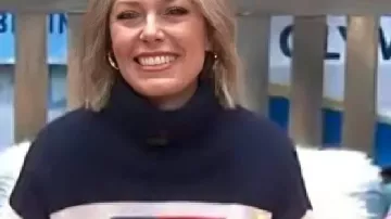 Suéter de cuello alto del equipo de EE. UU. de Dylan Dreyer del programa Today, como se vio en Today