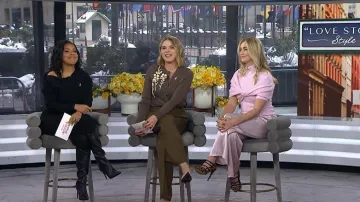 Schutz Maryana Pointed Toe Boot worn by Sheinelle Jones as seen in Today on February 25, 2026