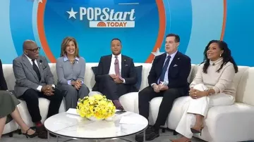 Schutz Leona Croc Pump worn by Sheinelle Jones as seen in Today on February 26, 2026