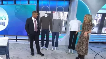 Robe midi imprimée léopard Asos portée par Chassie Post, vue dans l'émission Today le 26 février 2026.