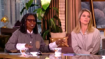 A.L.C. Leo Button Front Top worn by Sara Haines as seen in The View on February 26, 2026